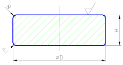 Flach Juwel Lager ( Single-Face Poliert )