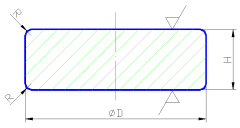 Flach Juwel Lager ( Double-Face Poliert )