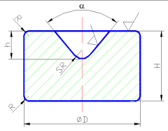 Vee jewel bearing